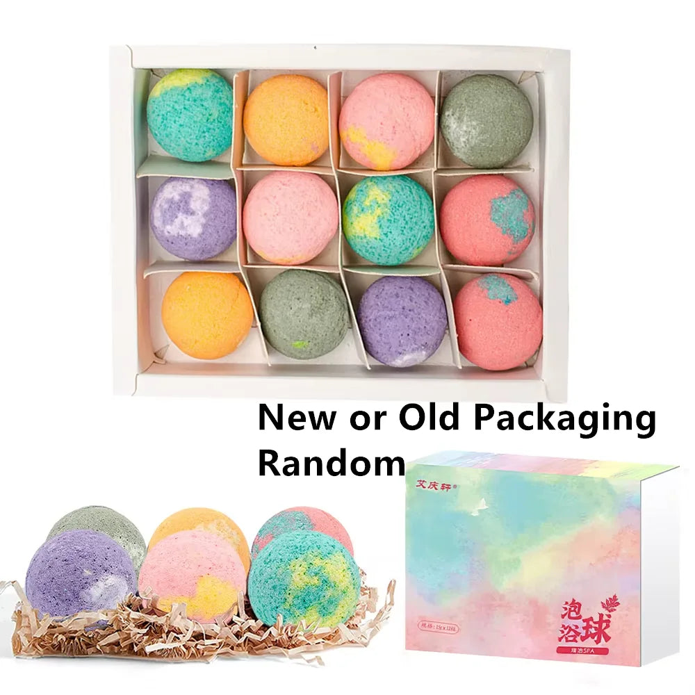 12Pcs Mini Bath Bombs Set – Aromatherapy & Skin Care